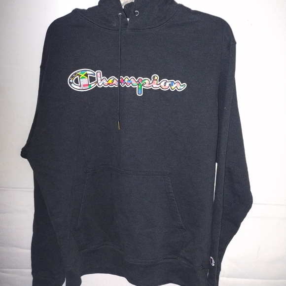 Champion Black and Gray Sweatshirt with Sporty Design - Picture 1 of 8